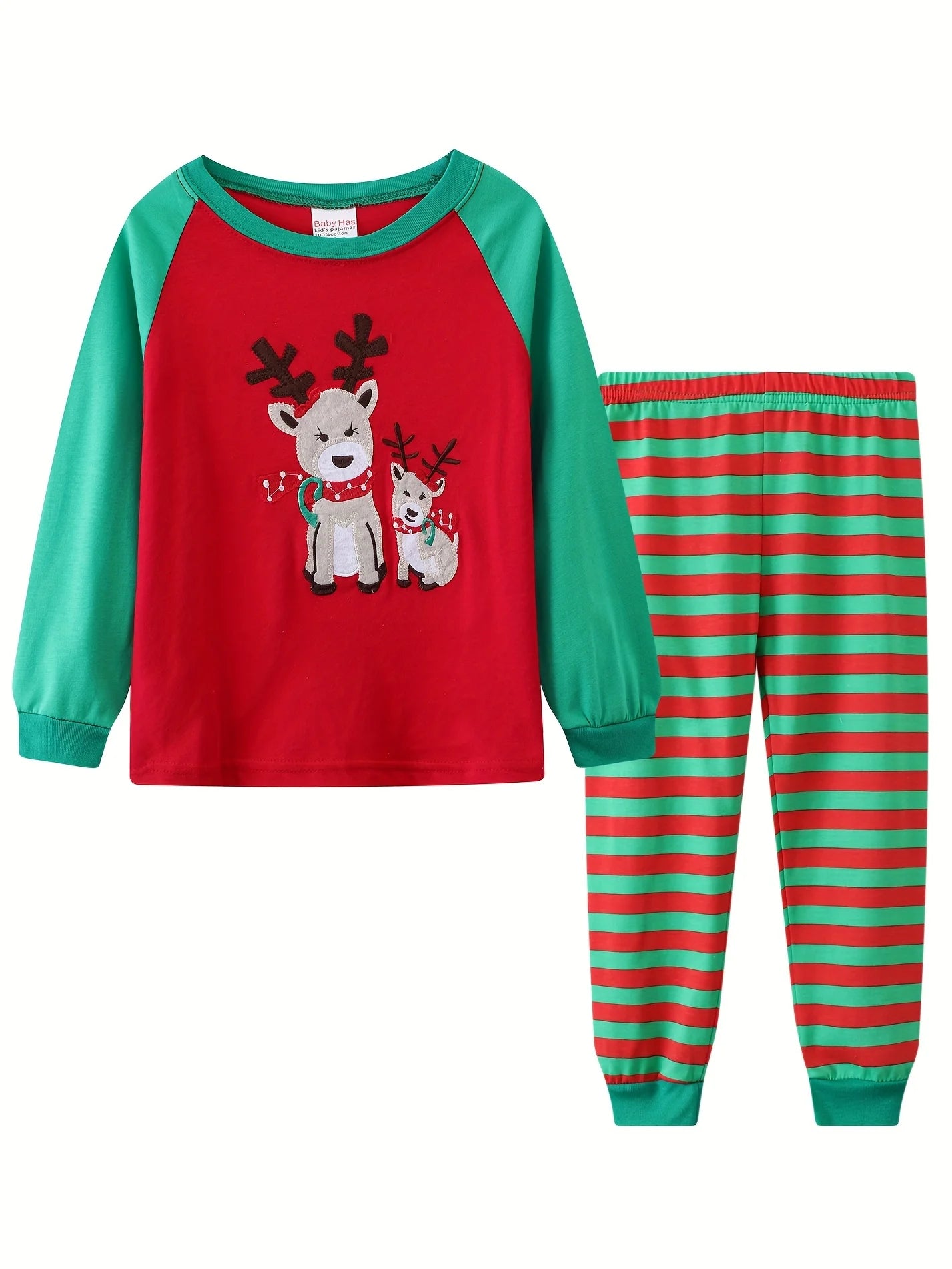 Cozy Cartoon Christmas Pajamas Set For Kids Boys 2 Piece Long Sleeve Round Neck Autumn Winter Sleepwear - ToylandEU