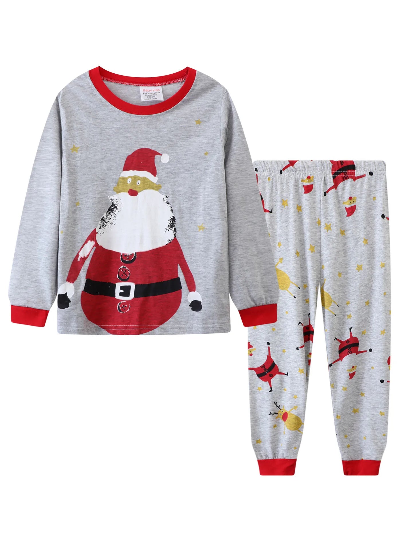 Cozy Cartoon Christmas Pajamas Set For Kids Boys 2 Piece Long Sleeve Round Neck Autumn Winter Sleepwear - ToylandEU