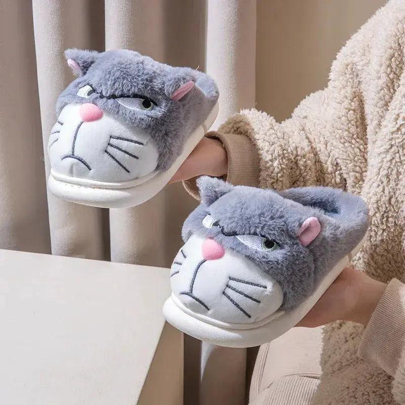  Cozy Cartoon Plush Slippers 1CM Heel Women Toyland EU -  ToylandEU™