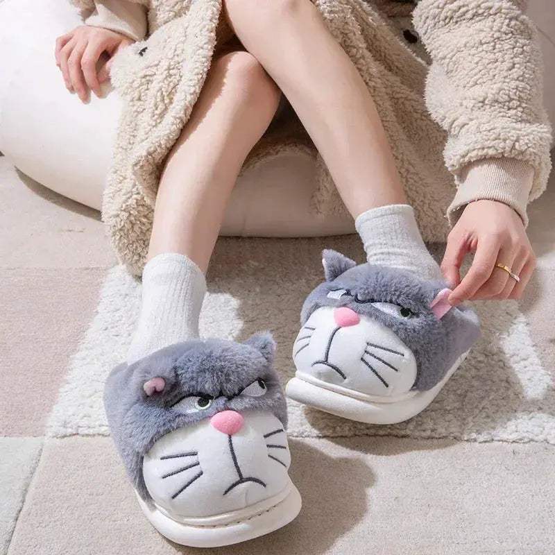  Cozy Cartoon Plush Slippers 1CM Heel Women Toyland EU -  ToylandEU™