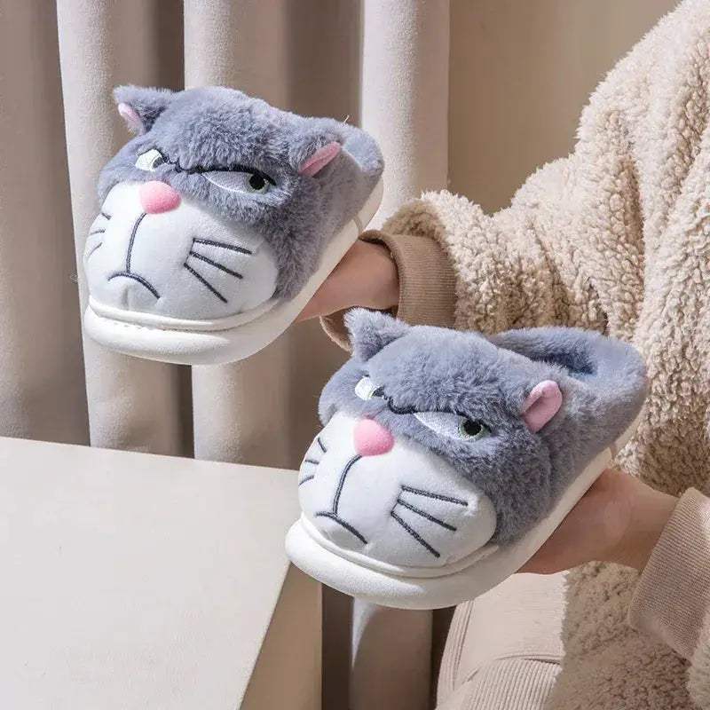  Cozy Cartoon Plush Slippers 1CM Heel Women Toyland EU -  ToylandEU™