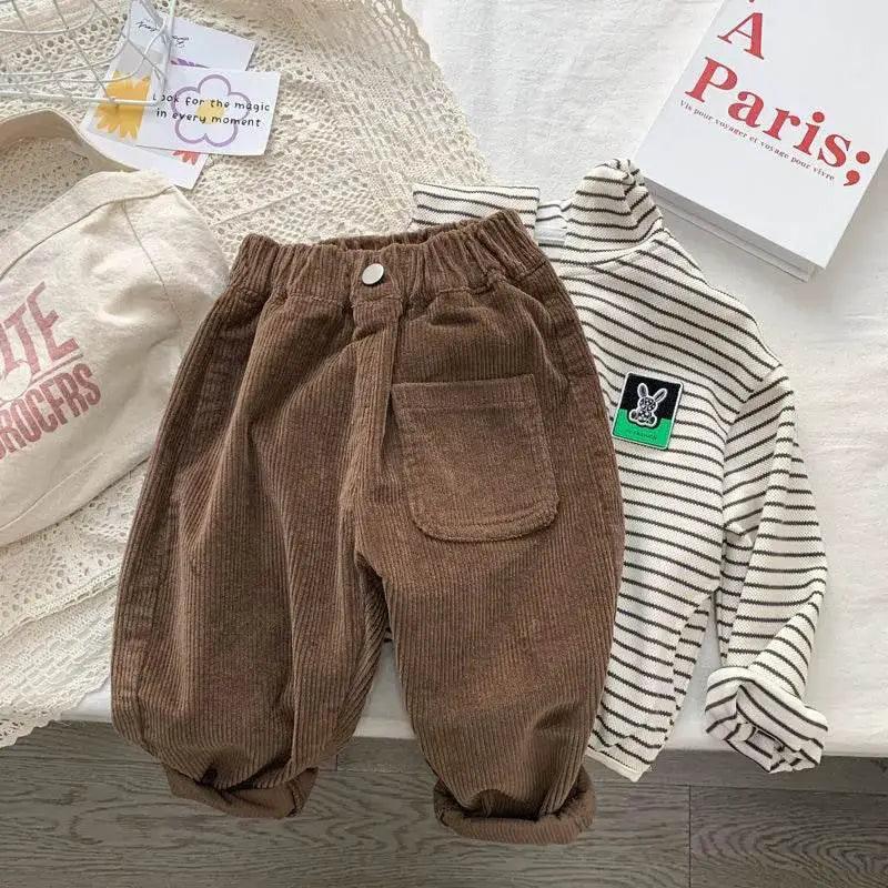  Cozy Corduroy Pants Elastic Waist Toyland EU -  ToylandEU™