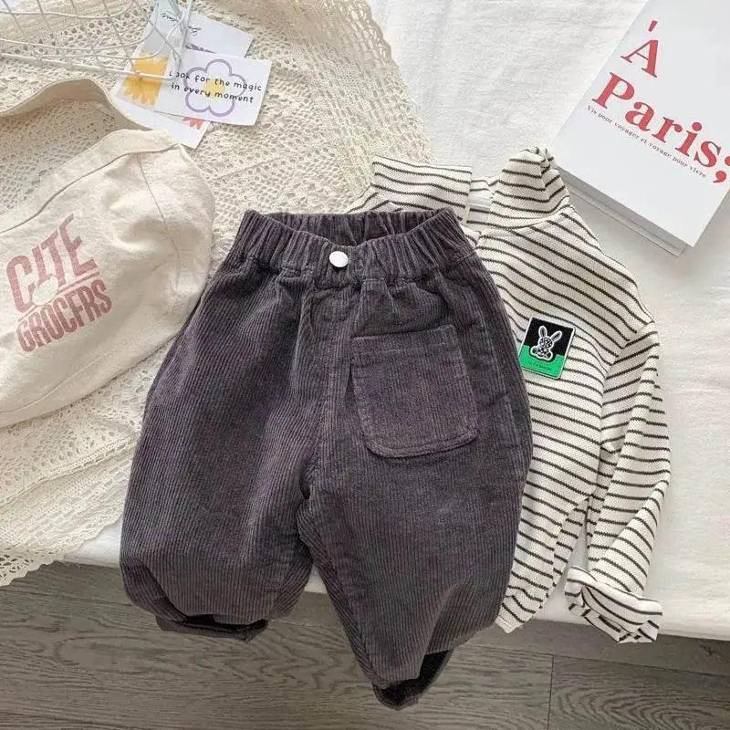  Cozy Corduroy Pants Elastic Waist Toyland EU -  ToylandEU™