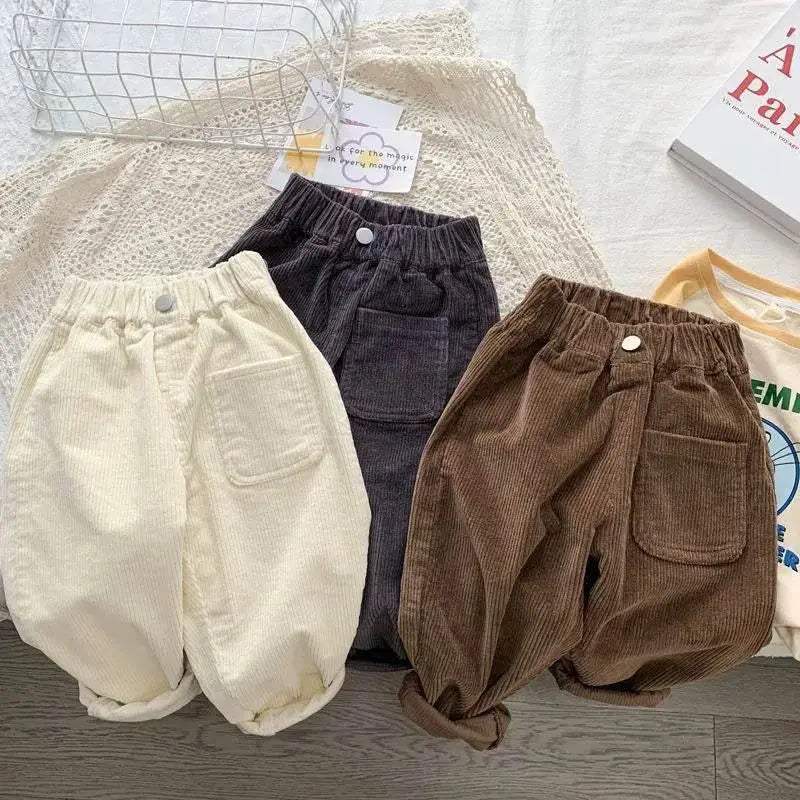  Cozy Corduroy Pants Elastic Waist Toyland EU -  ToylandEU™