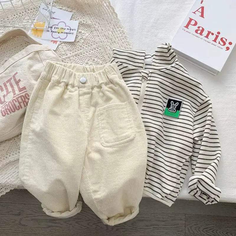  Cozy Corduroy Pants Elastic Waist Toyland EU -  ToylandEU™