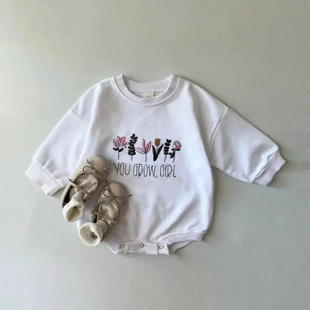  Cozy Cotton Baby Romper Floral Embroidery Toyland EU -  ToylandEU™