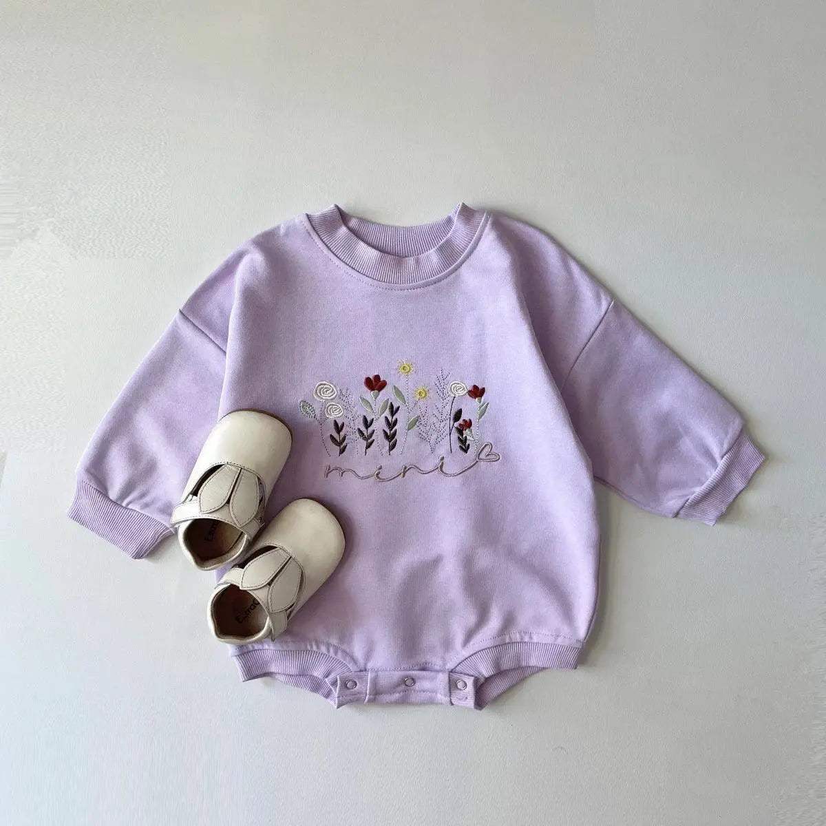  Cozy Cotton Baby Romper Floral Embroidery Toyland EU -  ToylandEU™