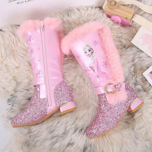 Cozy Disney Princess Boots Plush Lining For Girls Winter - ToylandEU