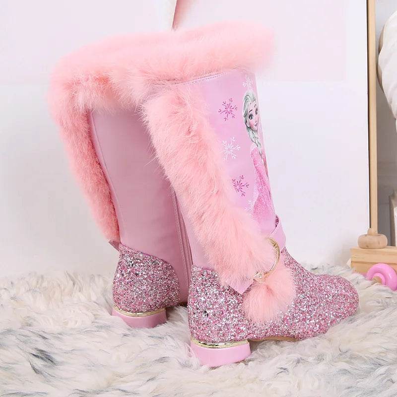 Cozy Disney Princess Boots Plush Lining For Girls Winter - ToylandEU