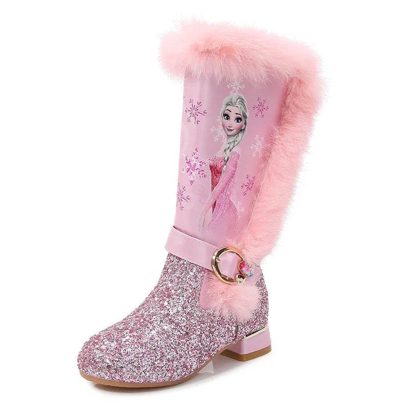 Cozy Disney Princess Boots Plush Lining For Girls Winter - ToylandEU