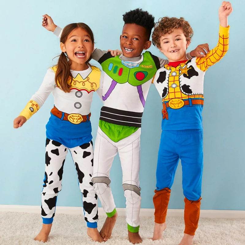 Cozy Disney Toy Story Buzz Lightyear Pajama Set For Kids Ages 4 To 6 Years Unisex Cotton Knit Sleepwear - ToylandEU