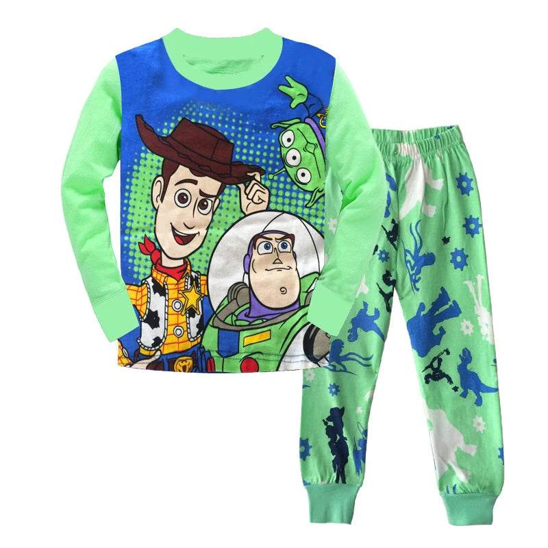 Cozy Disney Toy Story Buzz Lightyear Pajama Set For Kids Ages 4 To 6 Years Unisex Cotton Knit Sleepwear - ToylandEU