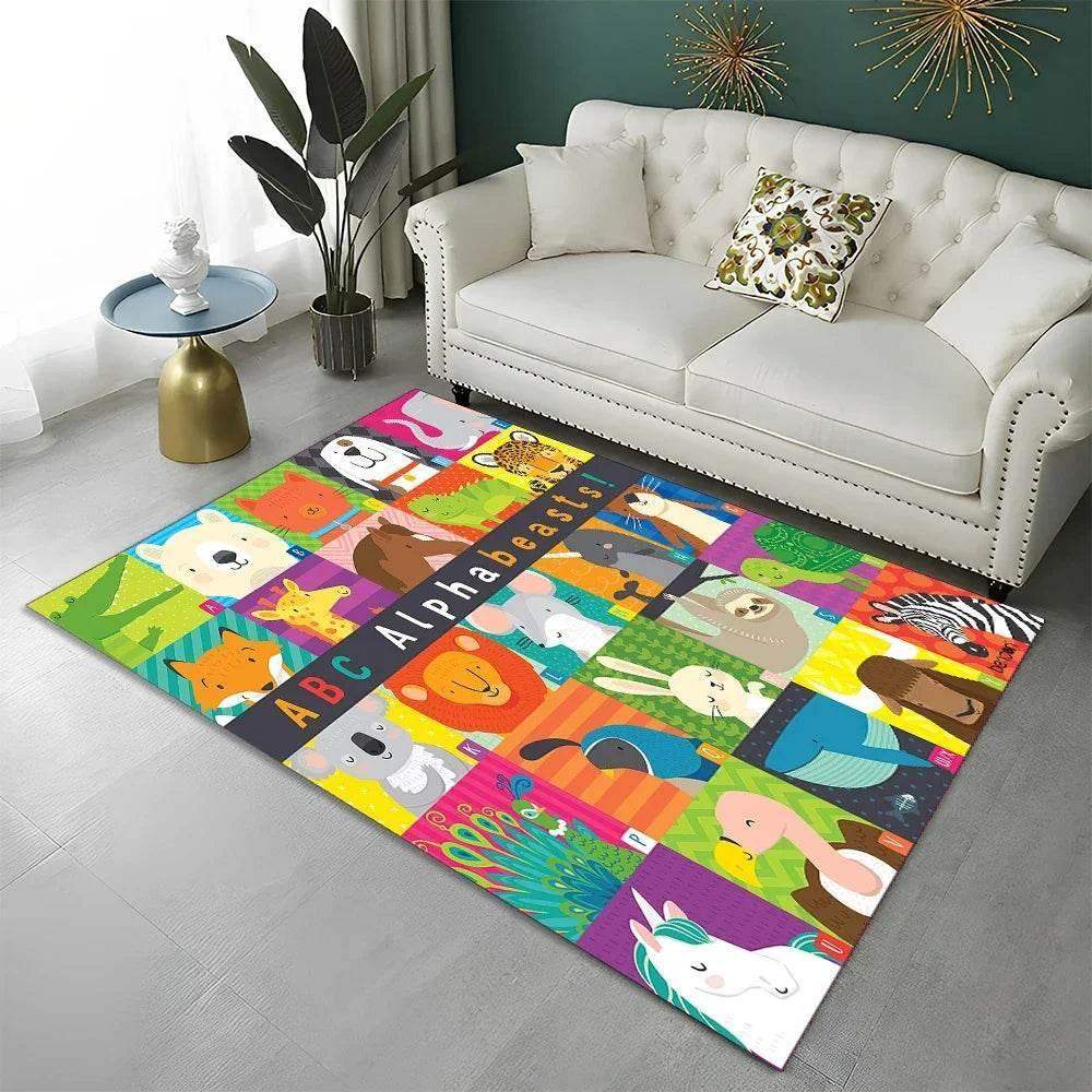  Cozy Educational Alphabet Area Rug Non Slip Toyland EU -  ToylandEU™