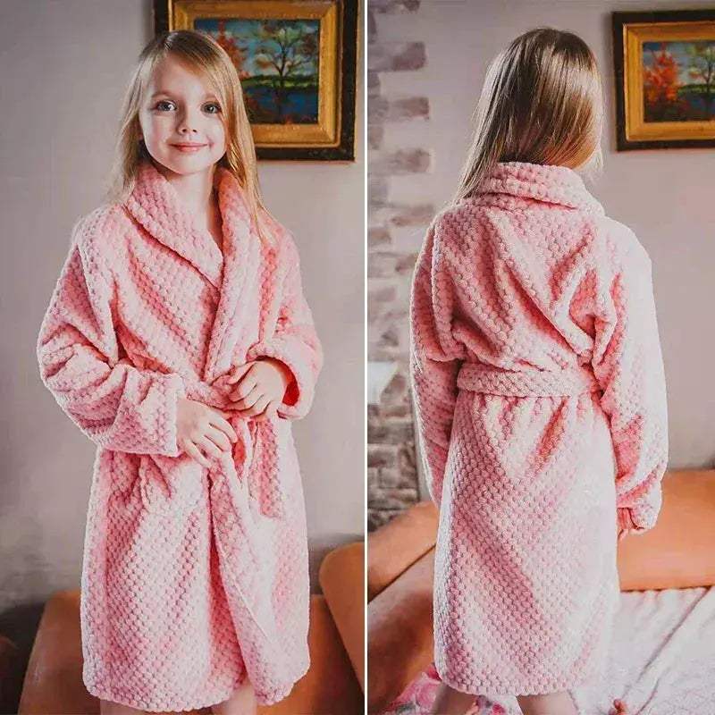 Cozy Flannel Kids Pajamas Unisex Warm Sleepwear Set - ToylandEU