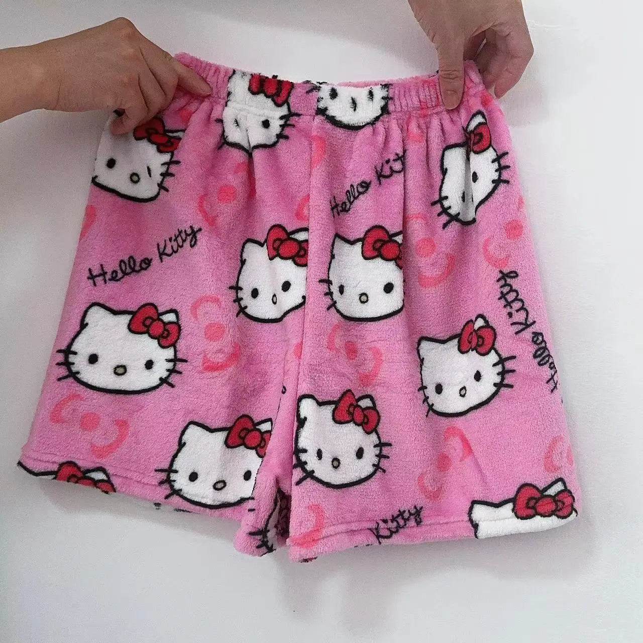 Cozy Flannel Pajama Pants Hello Kitty SpiderMan Cartoon Print Unisex Lounge Wear - ToylandEU