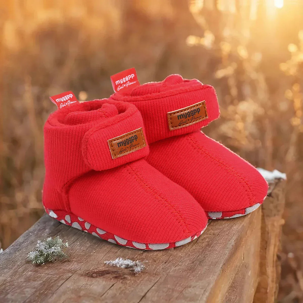 Cozy Fleece Baby Booties Non Slip Stay On Infant Slippers - ToylandEU