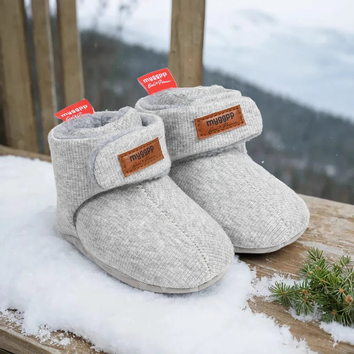 Cozy Fleece Baby Booties Non Slip Stay On Infant Slippers - ToylandEU