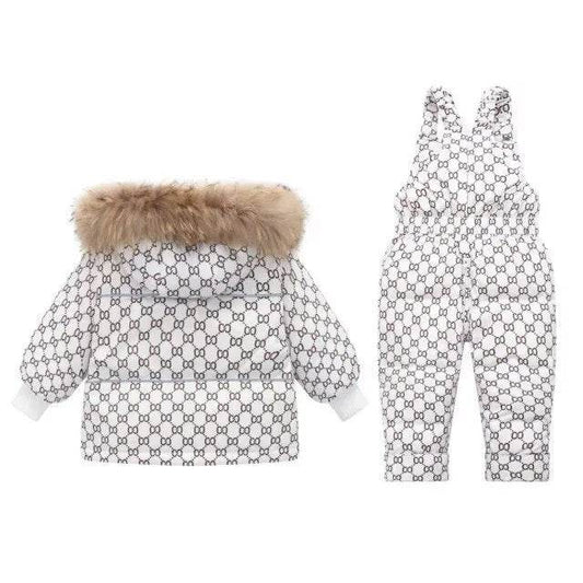 Cozy Geometric Duck Down Winter Jacket & Costume Set for Kids - ToylandEU