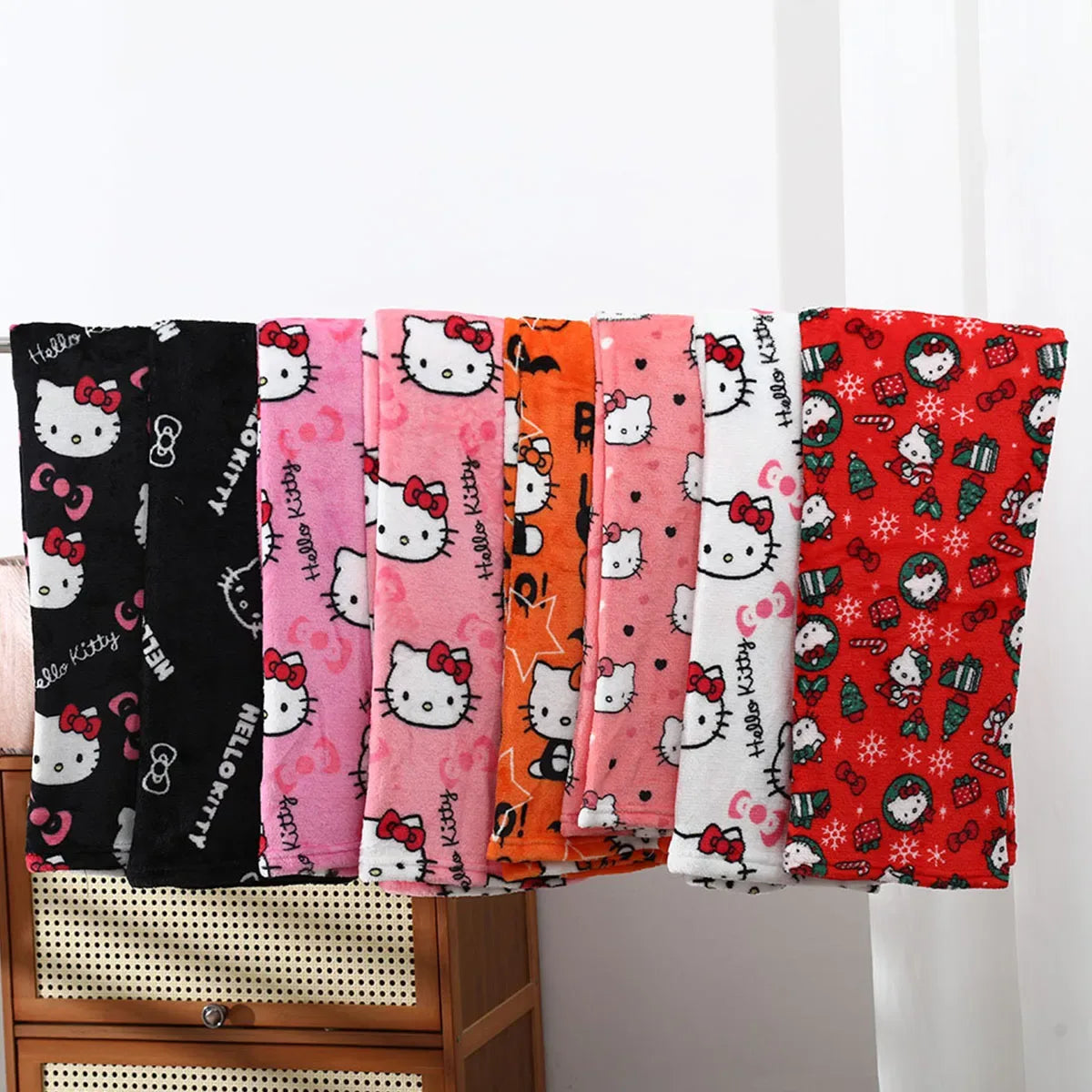 Cozy Hello Kitty Cartoon Pajama Pants For Kids Unisex Winter Sleepwear - ToylandEU