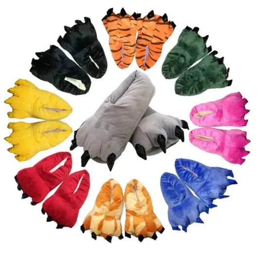 Cozy Indoor Slippers Paw Print Plush 2 Toyland EU -  ToylandEU™