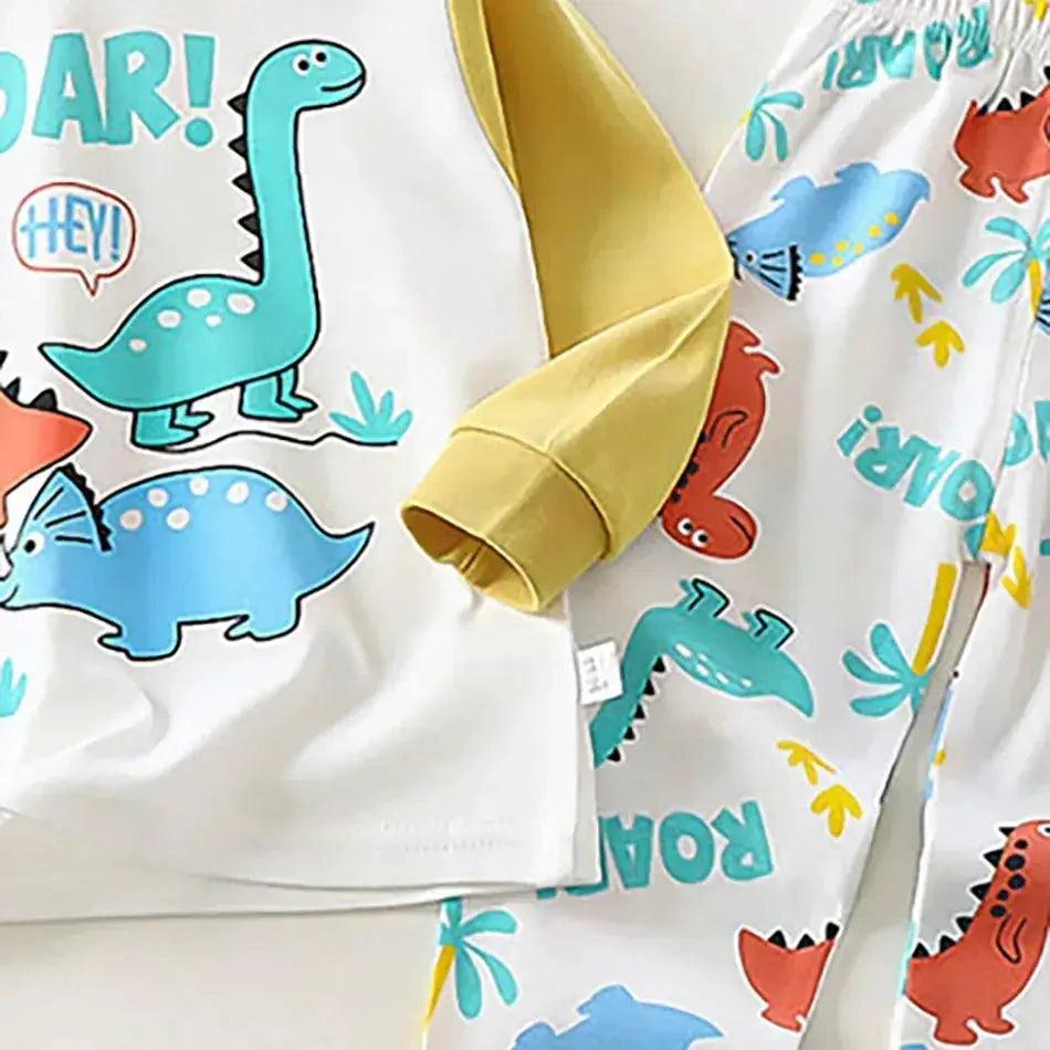  Cozy Kids Cartoon Dinosaur Pajama Sets Toyland EU -  ToylandEU™