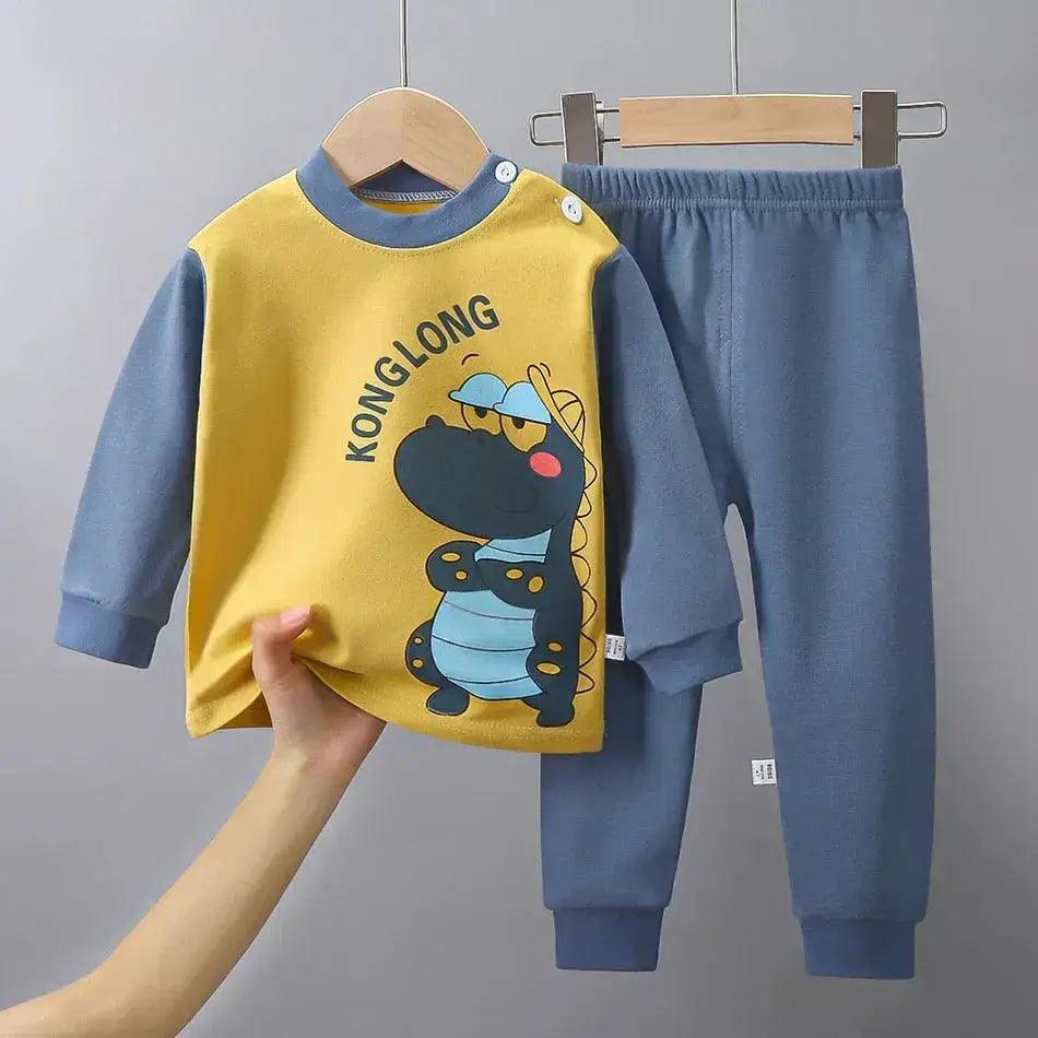  Cozy Kids Cartoon Dinosaur Pajama Sets Toyland EU -  ToylandEU™