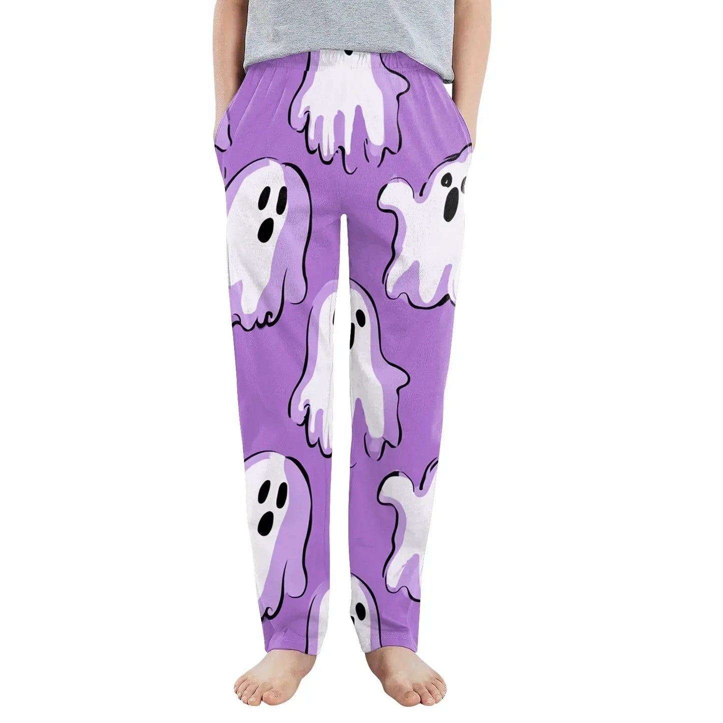 Cozy Kids Pajama Bottoms Unisex Cartoon Halloween Pattern Loose Pants - ToylandEU