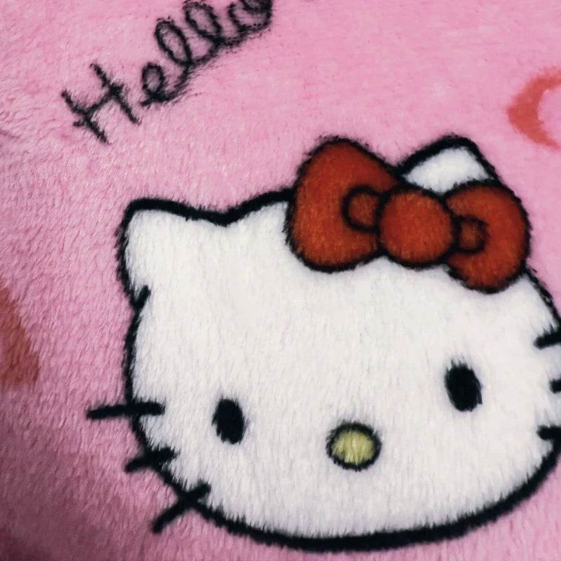 Cozy Kids Pajama Set Flannel Thickened Velvet Hello Kitty Cartoon Print For Winter Home Wear - ToylandEU