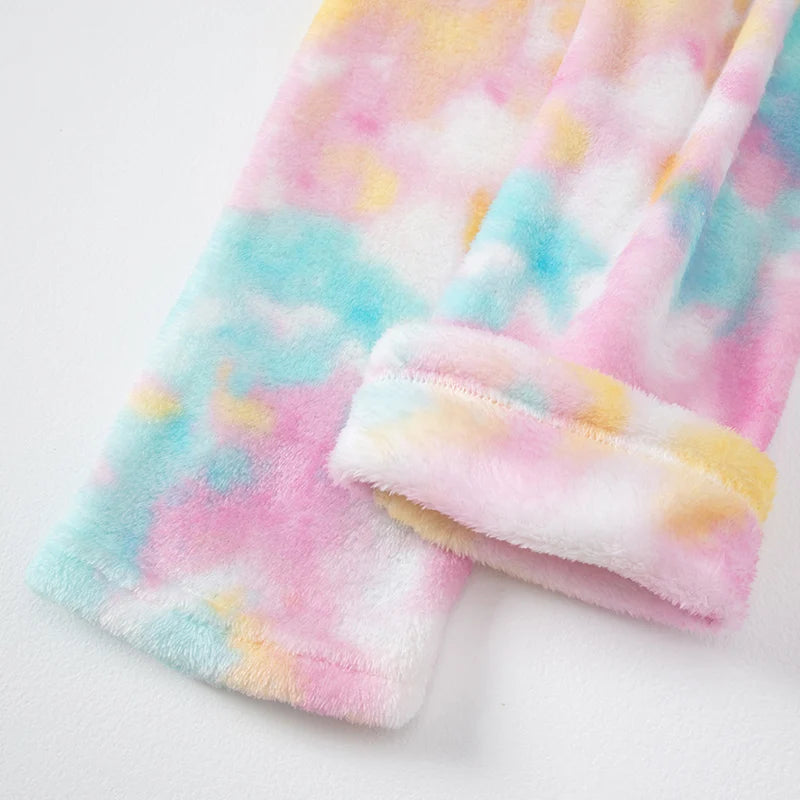 Cozy Kids Pajama Set Flannel Two Piece Unisex For Boys And Girls Suitable For Autumn And Winter Seasonal - ToylandEU