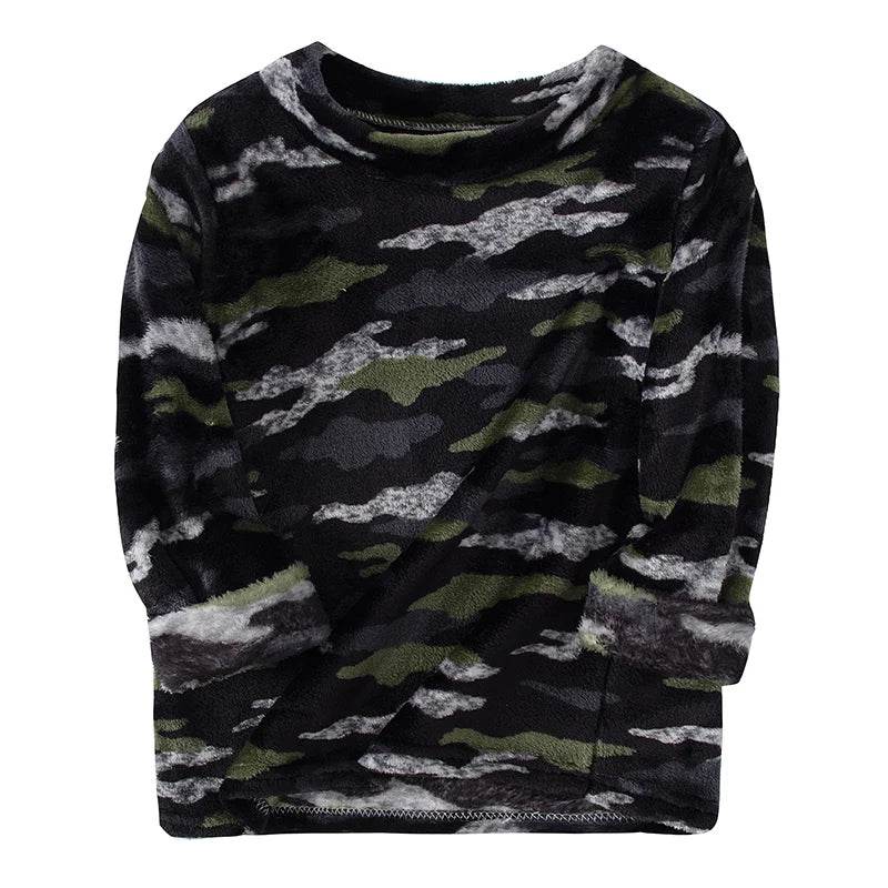 Cozy Kids Pajama Set Flannel Two Piece Unisex For Boys And Girls Suitable For Autumn And Winter Seasonal - ToylandEU