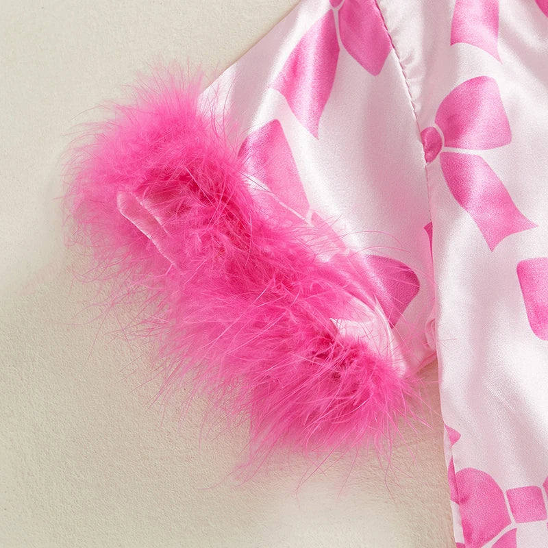 Cozy Kids Pajama Set With Lobster Polka Dot Print And Elastic Waist Shorts For Girls - ToylandEU