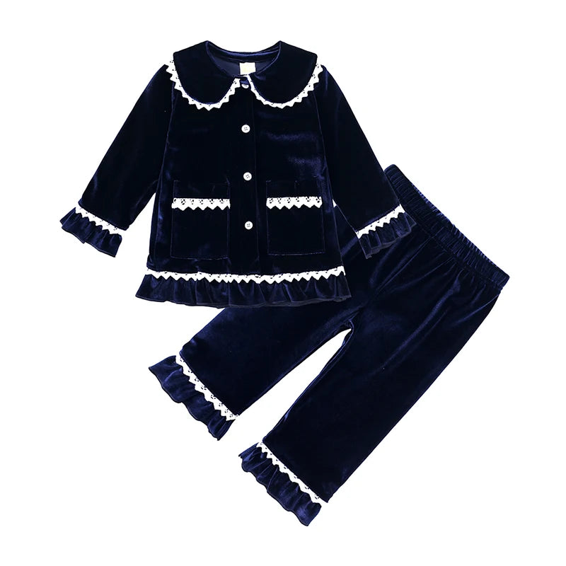 Cozy Kids Pajama Set With Velvet Warmth And Christmas Print Long Sleeve For Ages Seven To Thirteen - ToylandEU
