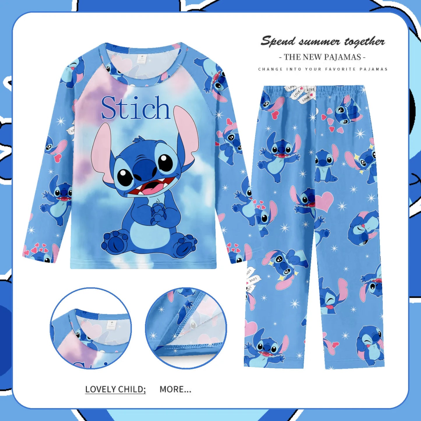 Cozy Kids Pajama Sets Disney Elsa And Pooh Print Long Sleeve For Kids Aged 7 To 13 - ToylandEU