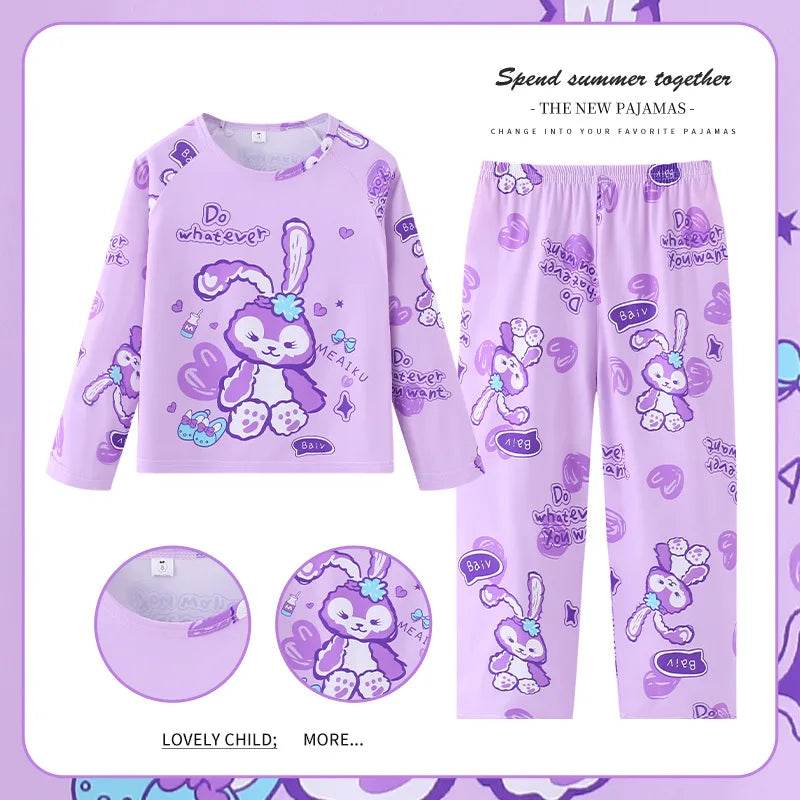 Cozy Kids Pajama Sets Disney Elsa And Pooh Print Long Sleeve For Kids Aged 7 To 13 - ToylandEU