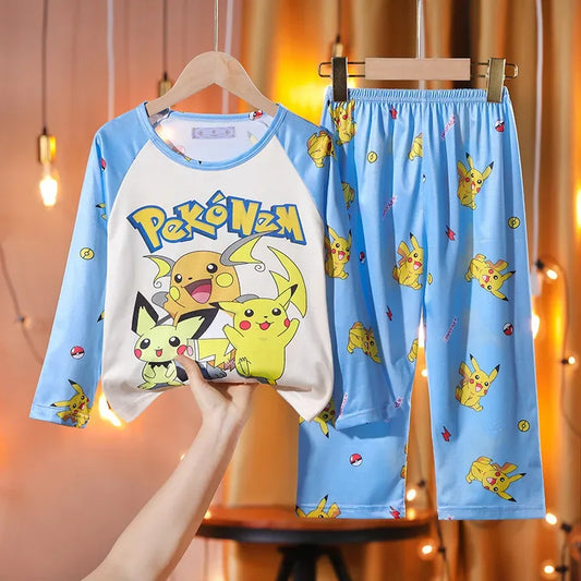 Cozy Kids Pajamas With Cartoon Pattern For Ages Four To Six - ToylandEU