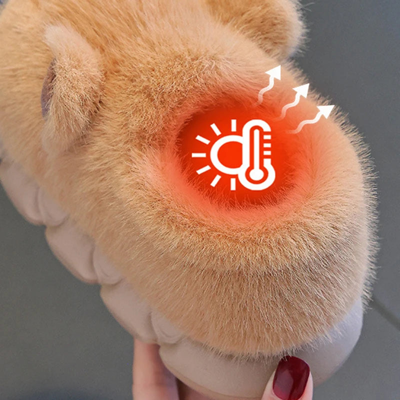 Cozy Kids Slippers Capybara Cartoon Design Non Slip For Boys And Girls Winter - ToylandEU