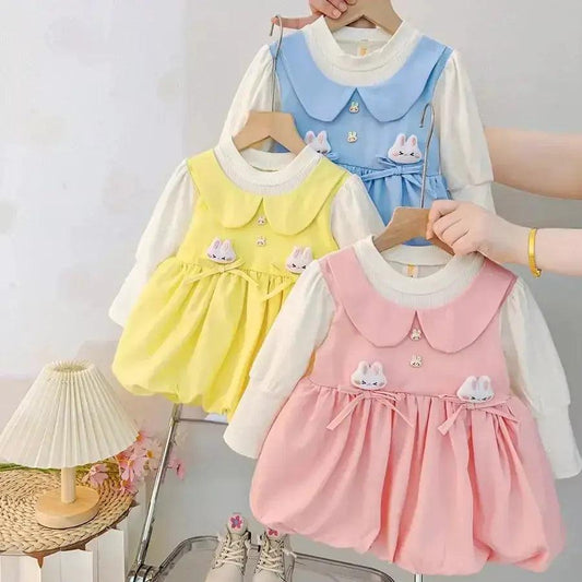  Cozy Knit Baby Dress With Bow Long Sleeve Toyland EU -  ToylandEU™