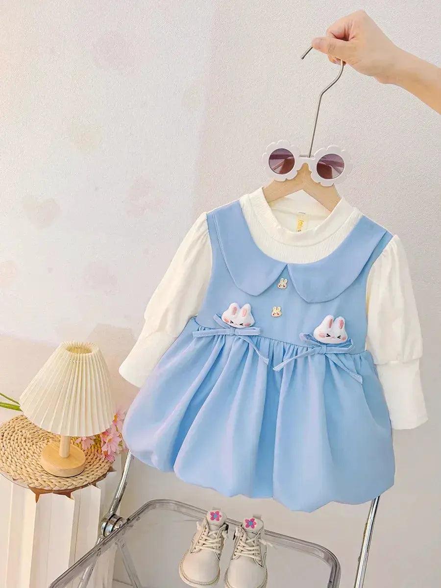  Cozy Knit Baby Dress With Bow Long Sleeve Toyland EU -  ToylandEU™