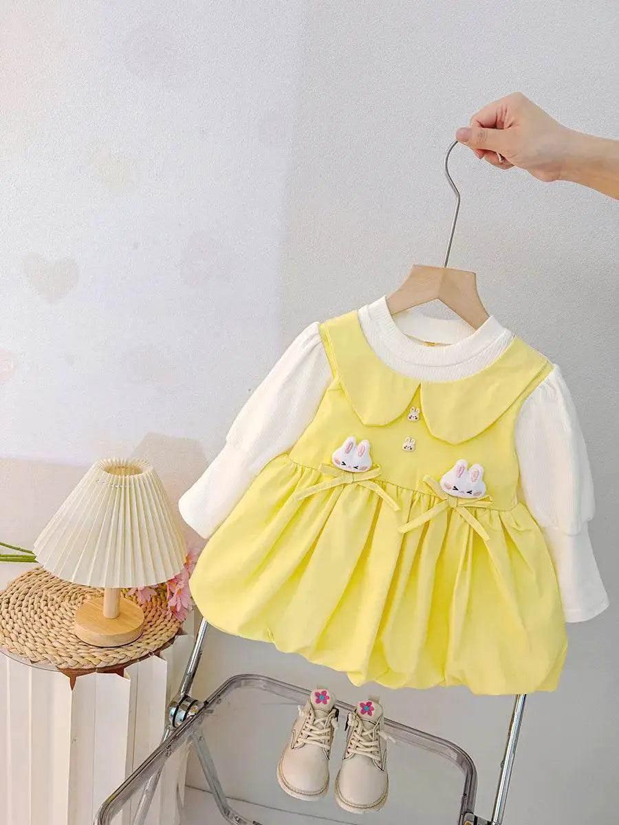  Cozy Knit Baby Dress With Bow Long Sleeve Toyland EU -  ToylandEU™