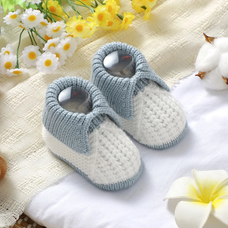Cozy Knit Baby Shoes Unisex 0-18 Months Slip On Booties - ToylandEU