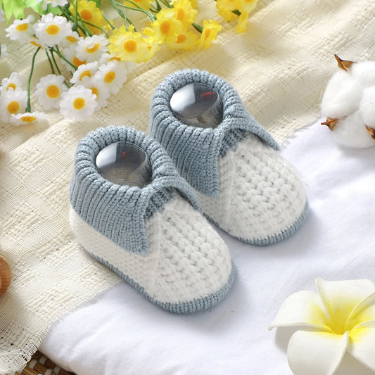 Cozy Knit Baby Shoes Unisex 0-18 Months Slip On Booties - ToylandEU