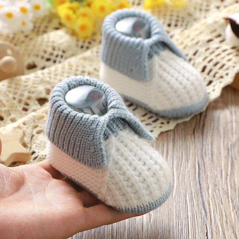 Cozy Knit Baby Shoes Unisex 0-18 Months Slip On Booties - ToylandEU