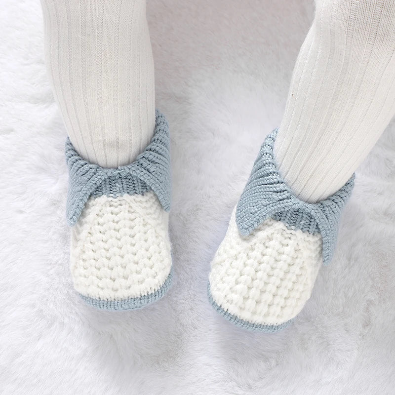 Cozy Knit Baby Shoes Unisex 0-18 Months Slip On Booties - ToylandEU