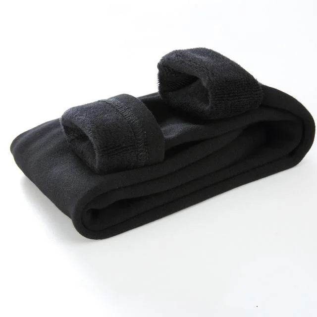 Cozy Leggings Soft Thickened Warm Fabric With Elastic Waist In Solid Color For Autumn Winter Girls - ToylandEU