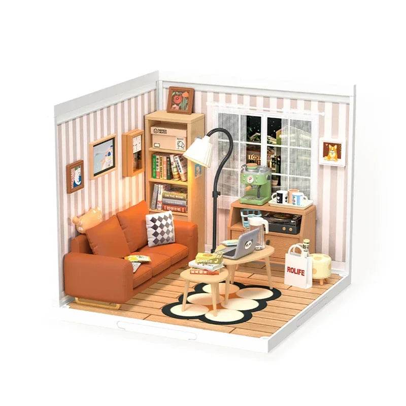 Cozy Living Lounge 3D Puzzle Kit - DIY Miniature Super Store Fun! - ToylandEU