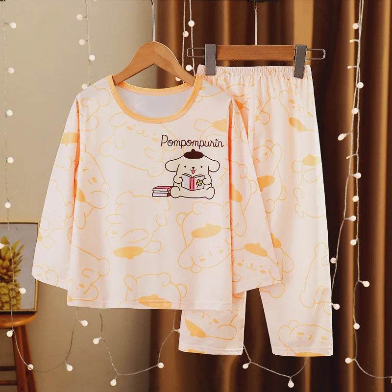 Cozy Long Sleeve Cartoon Print Pajamas For Ages 4 To 6 Year Old Kids Sleepwear For Spring Autumn - ToylandEU