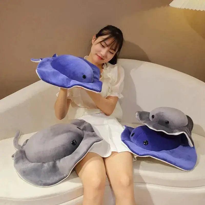  Cozy Manta Ray Plush Toy Cushion 50cm Toyland EU -  ToylandEU™