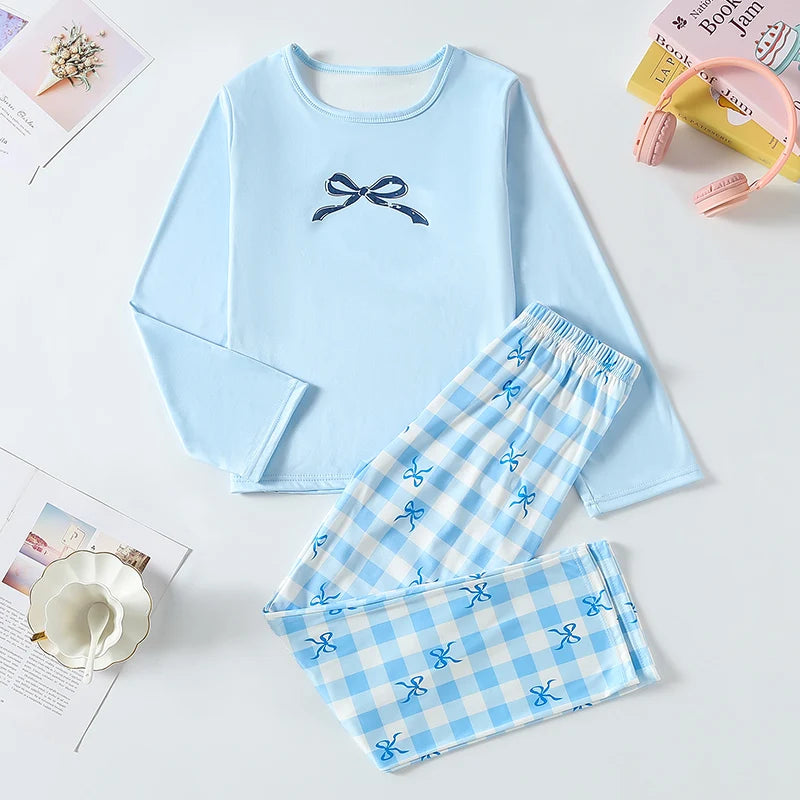 Cozy Pajama Set Plaid Winter Warmth Two Piece Home Wear For Teen Boys Plus Size All Day Comfort - ToylandEU