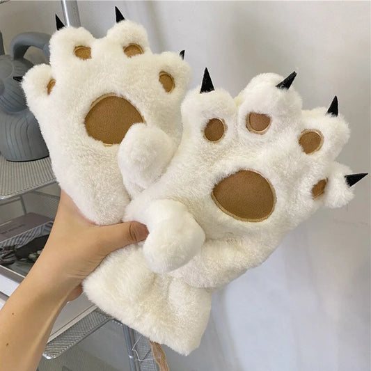 Cozy Plush Bear Paw Gloves Plushclaw For Cosplay And Winter Warmth - ToylandEU