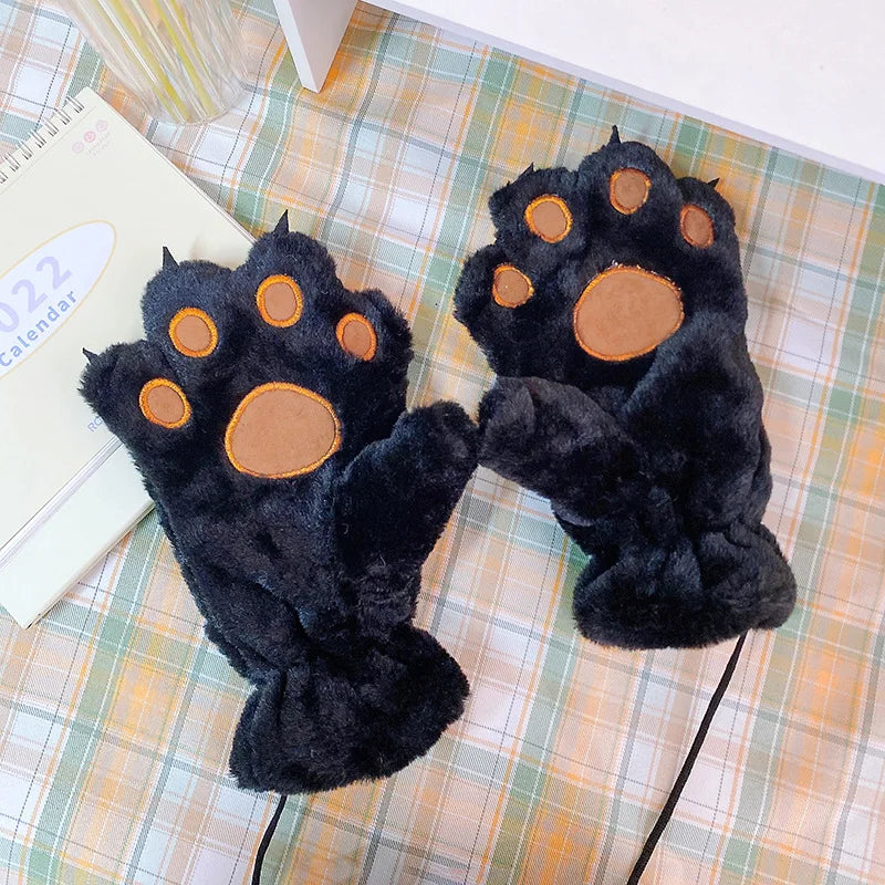 Cozy Plush Bear Paw Gloves Plushclaw For Cosplay And Winter Warmth - ToylandEU